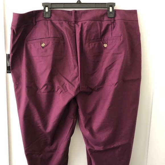 Eloquii Burgundy Purple Pixie Plus Pants 20 R - Picture 5 of 8